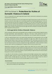 UPR Fact Sheet 6 - Victims of Domestic Violence