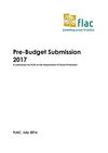 Publication cover - FLAC Pre-Budget 2017 Submission