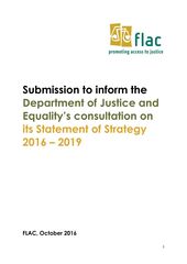 Submission: Dept of Justice Strategy Statement
