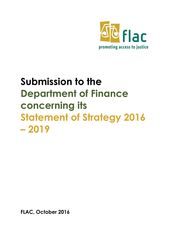 Submission: Dept of Finance Strategy Statement