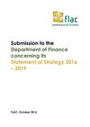 Publication cover - Submission: Dept of Finance Strategy Statement 