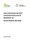 Publication cover - Joint Submission: Social Welfare Bill 2016