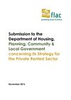 Publication cover - FLAC Submission to the Department of Housing on its Private Rented Strategy
