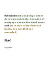Publication cover - Submission: analysing current developments in the resolution of mortgage arrears & related issues and the review of the Personal Insolvency Act 2012 (as amended)