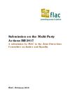 Publication cover - Submission: Multi-Party Actions Bill 2017