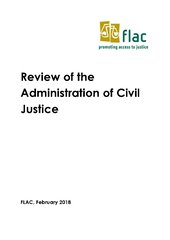 FLAC submission on the Review of the Administration of Civil Justice (February 2018)