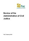 Publication cover - FLAC submission on the Review of the Admin of Civil Justice